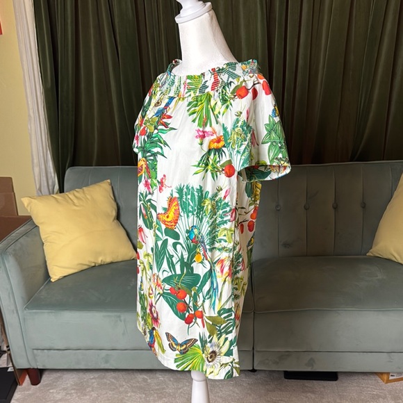 J.Crew off the shoulder tropical print dress - Ratti Into the Wild size 2 - Picture 4 of 5